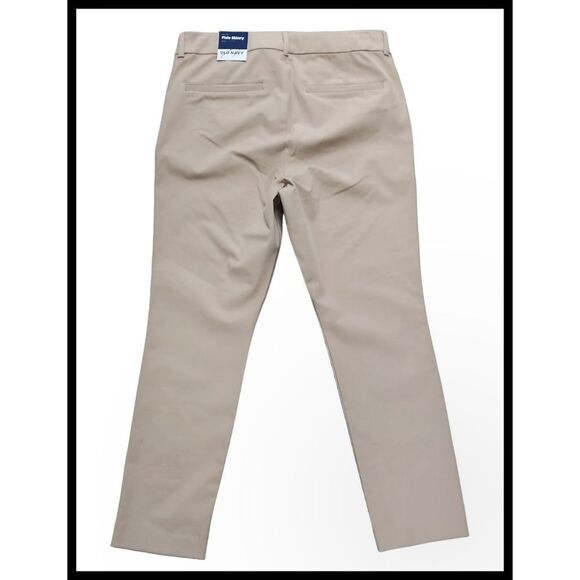 NWT Old Navy High Rise Pixie Skinny Ankle Pants Khaki Cream Tan 12 NEW - Picture 5 of 9